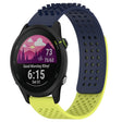 For Garmin Forerunner 255 22mm Holes Breathable 3D Dots Silicone Watch Band(Midnight Blue+Lime Green) - free shipping - PMC TechLife - Order now!