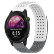For Garmin Forerunner 255 Music 22mm Holes Breathable 3D Dots Silicone Watch Band(White+Grey) - Watch Bands by PMC TechLife | Online Shopping South Africa | PMC TechLife