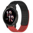 For Garmin Venu 2 22mm Holes Breathable 3D Dots Silicone Watch Band(Black+Red) - Watch Bands by PMC TechLife | Online Shopping South Africa | PMC TechLife