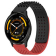 For Garmin Venu 3 22mm Holes Breathable 3D Dots Silicone Watch Band(Black+Red) - Watch Bands by PMC TechLife | Online Shopping South Africa | PMC TechLife