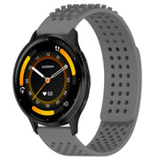 For Garmin Venu 3 22mm Holes Breathable 3D Dots Silicone Watch Band(Grey)