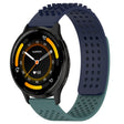 For Garmin Venu 3 22mm Holes Breathable 3D Dots Silicone Watch Band(Midnight Blue+Olive Green) - Watch Bands by PMC TechLife | Online Shopping South Africa | PMC TechLife