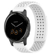 For Garmin Vivoactive 4 22mm Holes Breathable 3D Dots Silicone Watch Band(White) - Watch Bands by PMC TechLife | Online Shopping South Africa | PMC TechLife