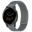 For Garmin Vivoactive 4 22mm Holes Breathable 3D Dots Silicone Watch Band(Grey) - Watch Bands by PMC TechLife | Online Shopping South Africa | PMC TechLife