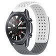 For Samsung Galaxy Watch3 45mm 22mm Holes Breathable 3D Dots Silicone Watch Band(White+Grey) - Watch Bands by PMC TechLife | Online Shopping South Africa | PMC TechLife