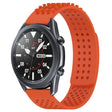 For Samsung Galaxy Watch3 45mm 22mm Holes Breathable 3D Dots Silicone Watch Band(Orange) - free shipping - PMC TechLife - Order now!
