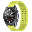 For Samsung Galaxy Watch3 45mm 22mm Holes Breathable 3D Dots Silicone Watch Band(Lime Green) - Watch Bands by PMC TechLife | Online Shopping South Africa | PMC TechLife