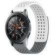 For Samsung Galaxy Watch 46mm 22mm Holes Breathable 3D Dots Silicone Watch Band(White+Grey) - Watch Bands by PMC TechLife | Online Shopping South Africa | PMC TechLife