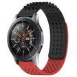 For Samsung Galaxy Watch 46mm 22mm Holes Breathable 3D Dots Silicone Watch Band(Black+Red) - Watch Bands by PMC TechLife | Online Shopping South Africa | PMC TechLife