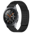 For Samsung Galaxy Watch 46mm 22mm Holes Breathable 3D Dots Silicone Watch Band(Black) - Watch Bands by PMC TechLife | Online Shopping South Africa | PMC TechLife