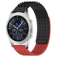 For Samsung Gear S3 Classic 22mm Holes Breathable 3D Dots Silicone Watch Band(Black+Red) - Watch Bands by PMC TechLife | Online Shopping South Africa | PMC TechLife