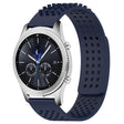 For Samsung Gear S3 Classic 22mm Holes Breathable 3D Dots Silicone Watch Band(Midnight Blue) - Watch Bands by PMC TechLife | Online Shopping South Africa | PMC TechLife
