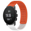 For SUUNTO 9 Peak Pro 22mm Holes Breathable 3D Dots Silicone Watch Band(Orange+White) -  by PMC TechLife | Online Shopping South Africa | PMC TechLife