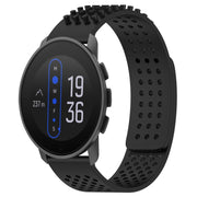 For  SUUNTO 9 Peak 22mm Holes Breathable 3D Dots Silicone Watch Band(Black)