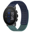 For  SUUNTO 9 Peak 22mm Holes Breathable 3D Dots Silicone Watch Band(Midnight Blue+Olive Green) -  by PMC TechLife | Online Shopping South Africa | PMC TechLife