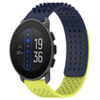 For  SUUNTO 9 Peak 22mm Holes Breathable 3D Dots Silicone Watch Band(Midnight Blue+Lime Green) -  by PMC TechLife | Online Shopping South Africa | PMC TechLife