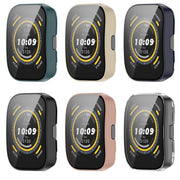 For Amazfit Bip 5 Tempered Film Integrated PC Watch Protective Case(Green)