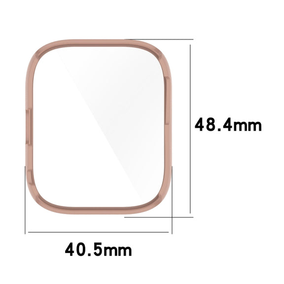 For Amazfit Bip 5 Tempered Film Integrated PC Watch Protective Case(Pink)