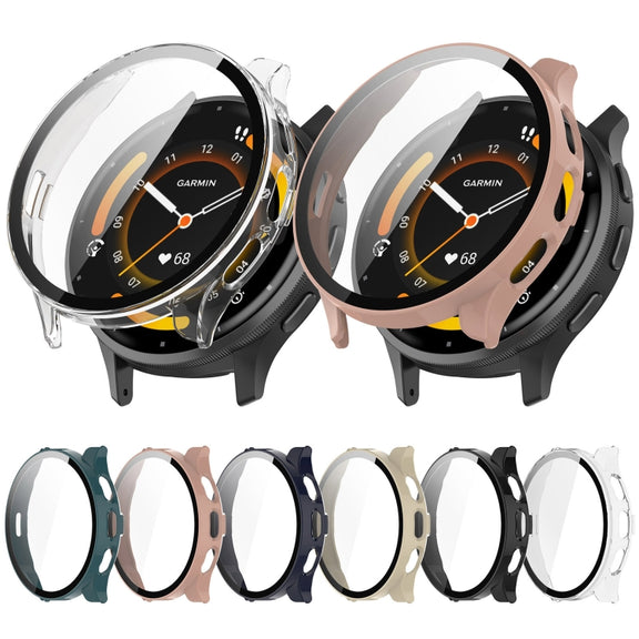 For Garmin Venu 3 PC + Tempered Film Integrated Watch Protective Case(Black)