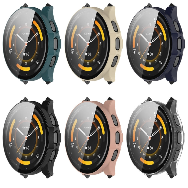For Garmin Venu 3 PC + Tempered Film Integrated Watch Protective Case(Blue)