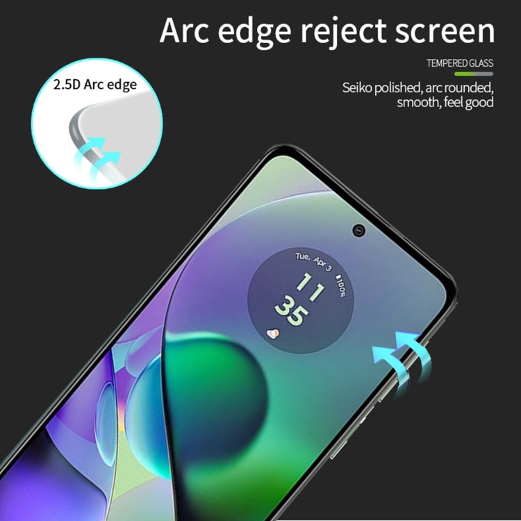 For Motorola Moto G54 MOFI 9H 2.5D Full Screen Tempered Glass Film(Black)