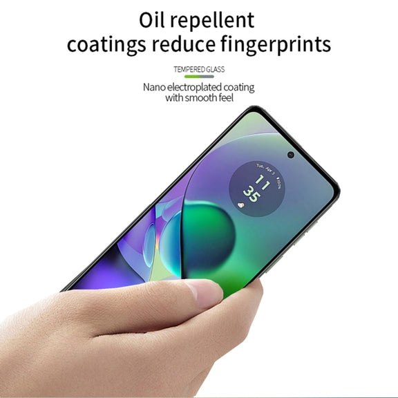 For Motorola Moto G54 MOFI 9H 2.5D Full Screen Tempered Glass Film(Black)