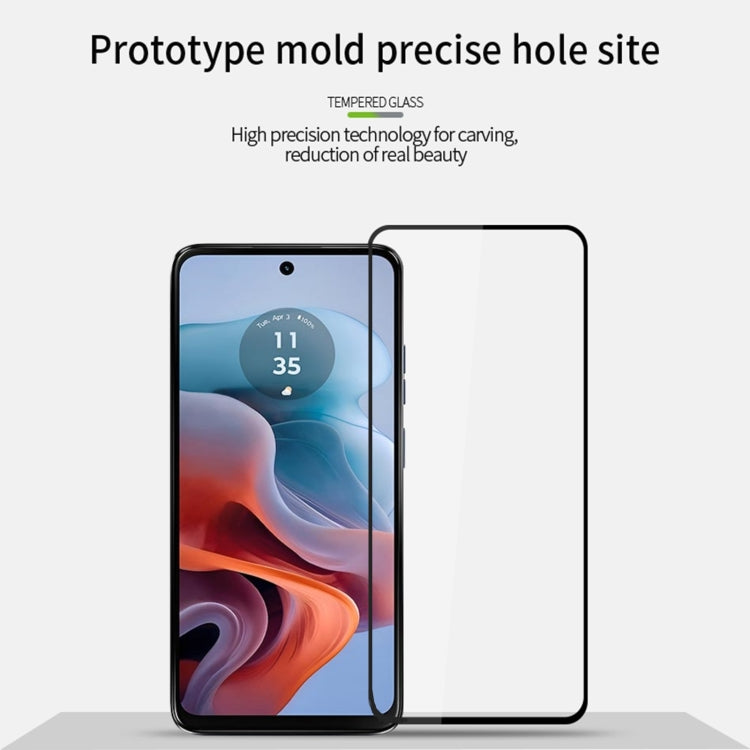 For Motorola Moto G34 MOFI 9H 2.5D Full Screen Tempered Glass Film(Black)