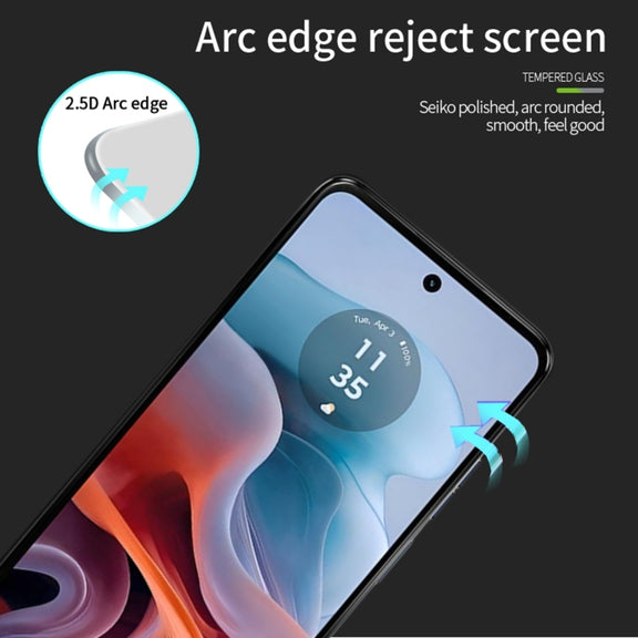 For Motorola Moto G34 MOFI 9H 2.5D Full Screen Tempered Glass Film(Black)