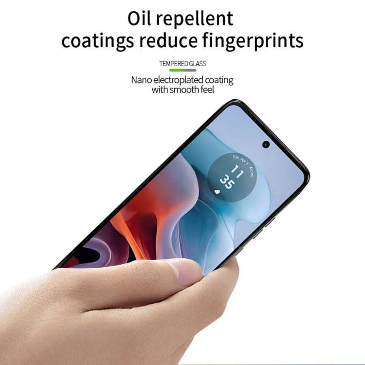 For Motorola Moto G34 MOFI 9H 2.5D Full Screen Tempered Glass Film(Black)