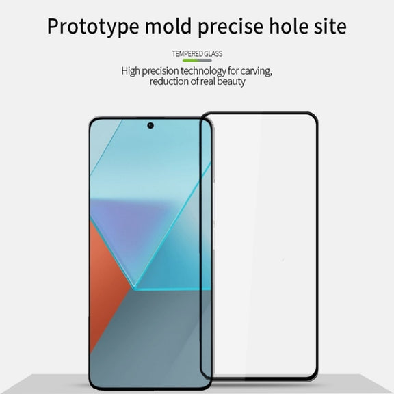 For Redmi Note 13 / Note 13 Pro MOFI 9H 3D Explosion-proof Tempered Glass Film(Black)