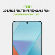 For Redmi Note 13 / Note 13 Pro MOFI 9H 3D Explosion-proof Tempered Glass Film(Black)