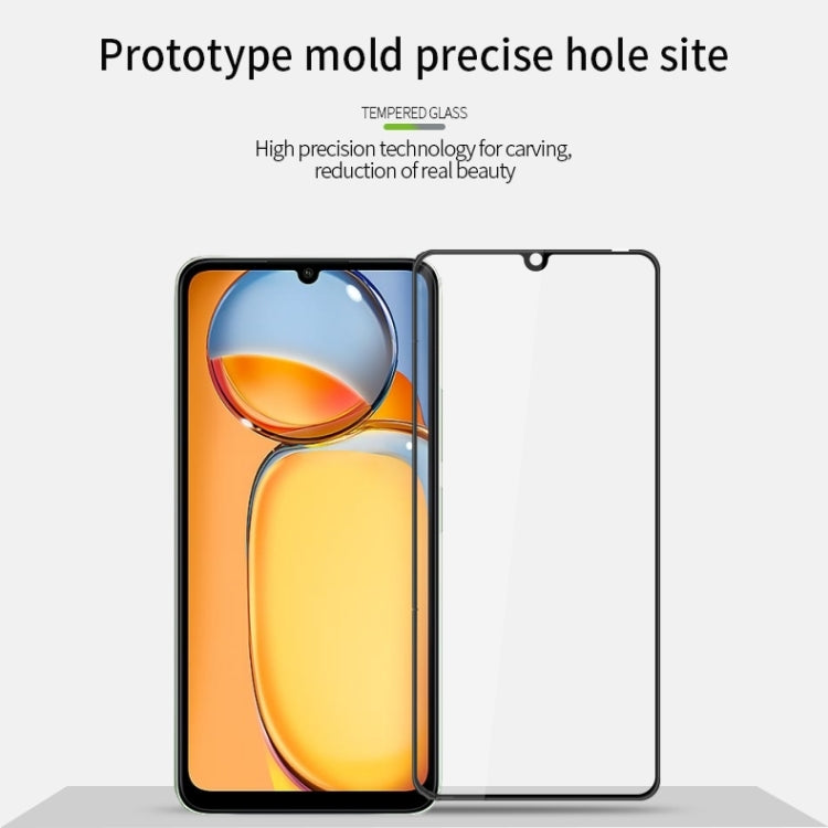For Xiaomi Redmi 13C 4G / 5G MOFI 9H 3D Explosion-proof Tempered Glass Film(Black)