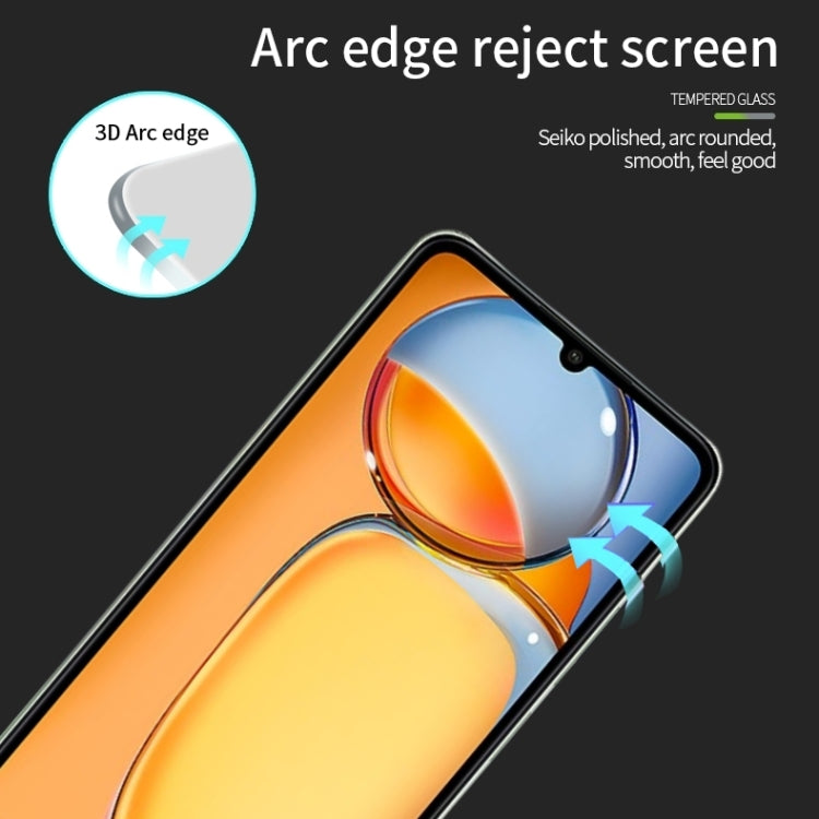 For Xiaomi Redmi 13C 4G / 5G MOFI 9H 3D Explosion-proof Tempered Glass Film(Black)