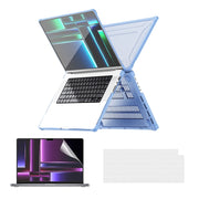 For MacBook Pro 14.2 A2442/A2779 ENKAY Hat-Prince 3 in 1 Protective Bracket Case Cover Hard Shell with TPU Keyboard Film / PET Screen Protector, Version:US(Light Blue)