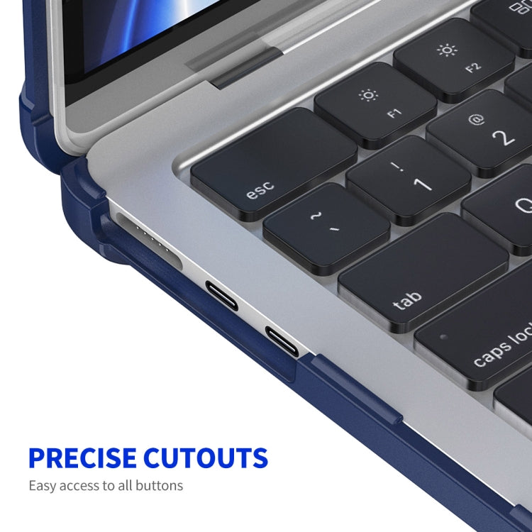 For MacBook Air 13.6 A2681 ENKAY Hat-Prince 3 in 1 Protective Bracket Case Cover Hard Shell with TPU Keyboard Film / PET Screen Protector, Version:US(Light Blue)