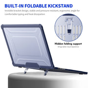 For MacBook Air 15.3 A2941 ENKAY Hat-Prince 3 in 1 Protective Bracket Case Cover Hard Shell with TPU Keyboard Film / PET Screen Protector, Version:US(Black)