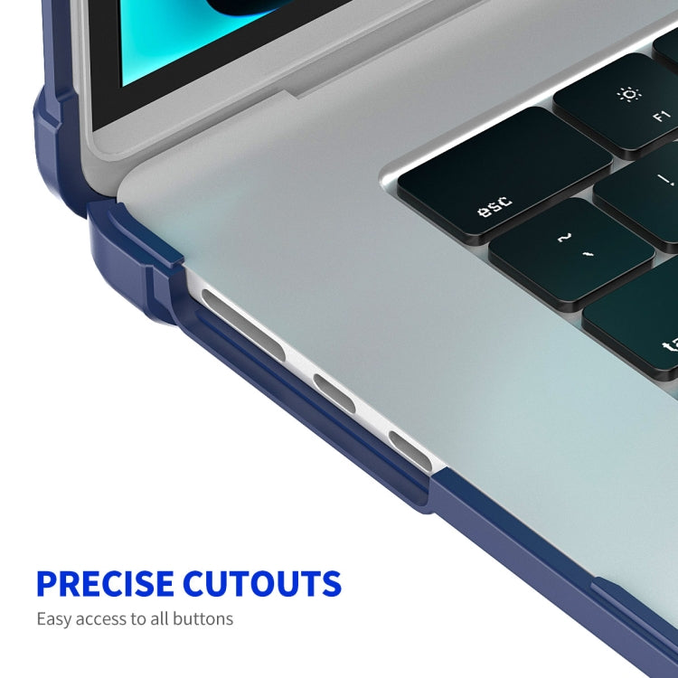 For MacBook Air 15.3 A2941 ENKAY Hat-Prince 3 in 1 Protective Bracket Case Cover Hard Shell with TPU Keyboard Film / PET Screen Protector, Version:US(Light Blue)