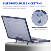 For MacBook Pro 14.2 A2442/A2779 ENKAY Hat-Prince 3 in 1 Protective Bracket Case Cover Hard Shell with TPU Keyboard Film / PET Screen Protector, Version:EU(Purple)