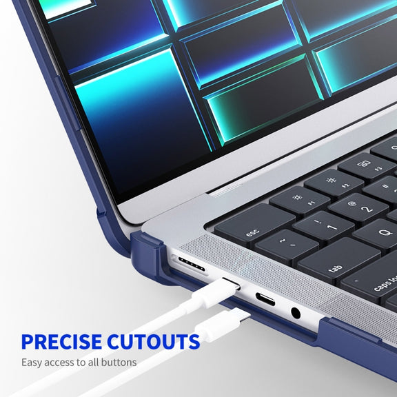 For MacBook Pro 14.2 A2442/A2779 ENKAY Hat-Prince 3 in 1 Protective Bracket Case Cover Hard Shell with TPU Keyboard Film / PET Screen Protector, Version:EU(Pink)