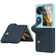 For OPPO Find N3 Flip Wrist-strap Plain Leather Phone Case(Gourin)