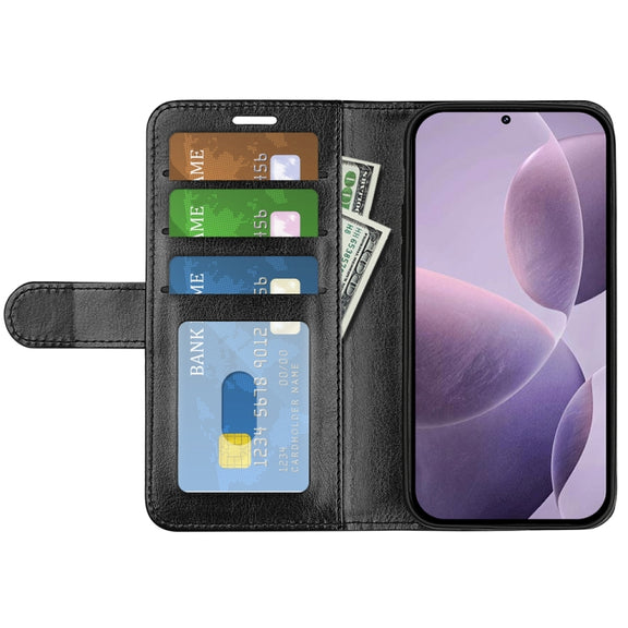 For Xiaomi Redmi K70 R64 Texture Horizontal Flip Leather Phone Case(Black)