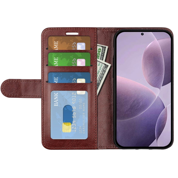 For Xiaomi Redmi K70 R64 Texture Horizontal Flip Leather Phone Case(Brown)