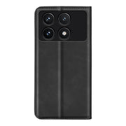 For Xiaomi Redmi K70 Retro-skin Magnetic Suction Leather Phone Case(Black)