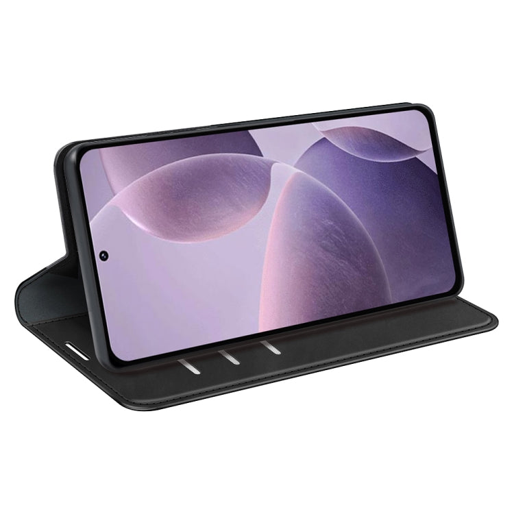 For Xiaomi Redmi K70 Retro-skin Magnetic Suction Leather Phone Case(Black)