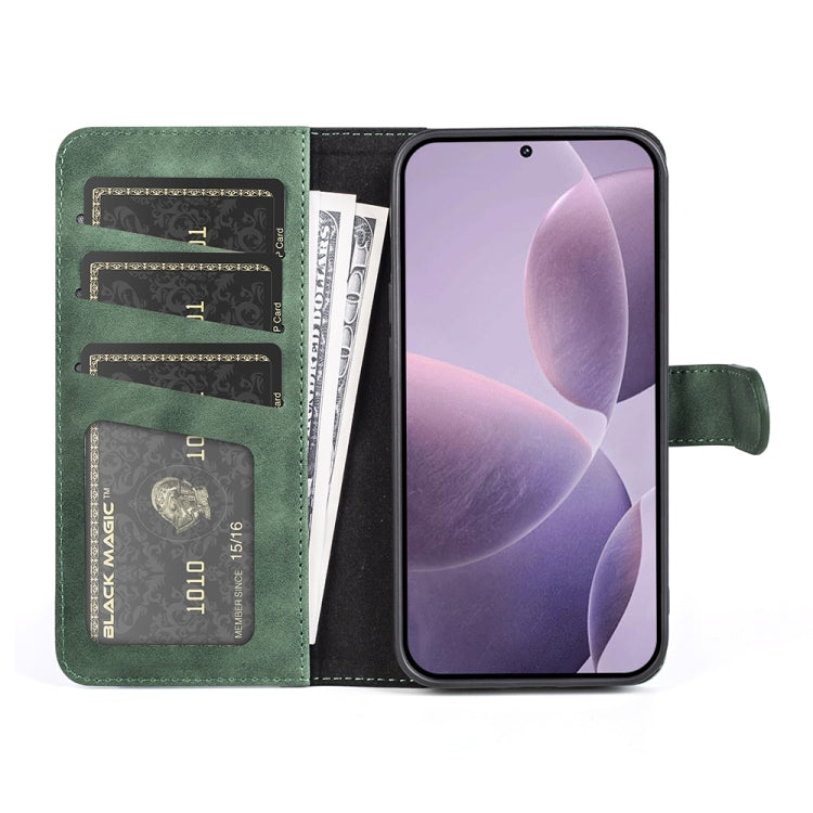 For Xiaomi Redmi K70 Stitching Horizontal Flip Leather Phone Case(Green)