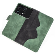 For Xiaomi Redmi K70 Stitching Horizontal Flip Leather Phone Case(Green)