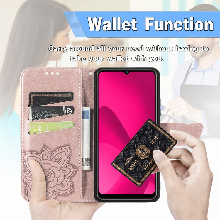 For iPhone 16 Plus Butterfly Love Flower Embossed Leather Phone Case(Black)