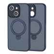 For iPhone 15 Plus 360 Magsafe Ring Holder TPU Hybrid PC Phone Case(Blue) - iPhone 15 Plus Cases by PMC TechLife | Online Shopping South Africa | PMC TechLife