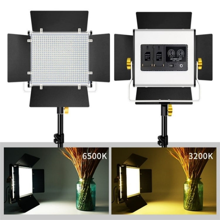 VLOGLITE W660S For Video Film Recording 3200-5600K Lighting LED Video Light with Tripod, Plug:UK Plug