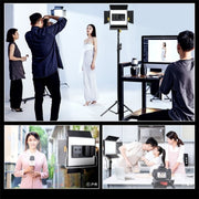 VLOGLITE W660S For Video Film Recording 3200-5600K Lighting LED Video Light with Tripod, Plug:EU Plug